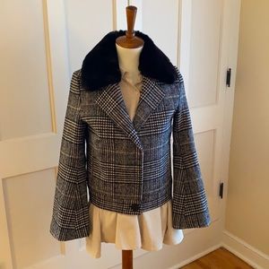 Stella & Lorenzo black plaid jacket NWT